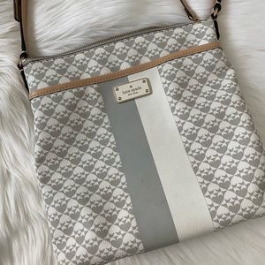 Kate Spade white and grey crossbody - condition good